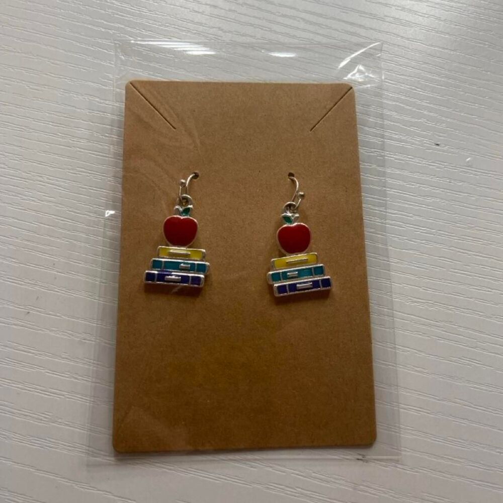 Apple and books Earrings